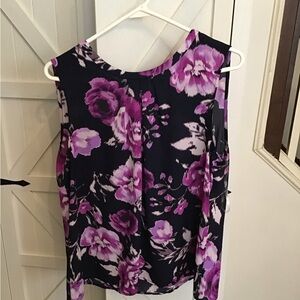 Nine West Sleeveless Purple and Pink Blouse